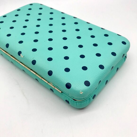 Merona Light Blue Polka Dot Hinge Wallet - Picture 7 of 10